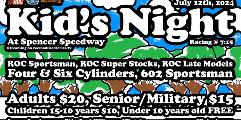 KID’S NIGHT SET FOR FRIDAY JULY 12, 2024 AT SPENCER SPEEDWAY HIGHLIGHTED BY THE RACE OF CHAMPIONS SP