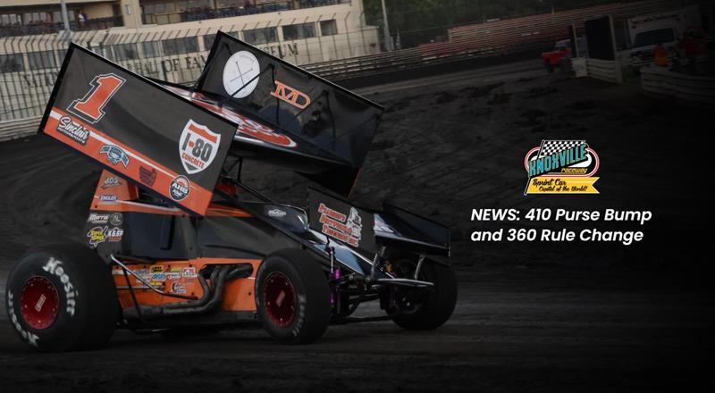 Knoxville Raceway Increases 410 Purse and Introduces Rule Change