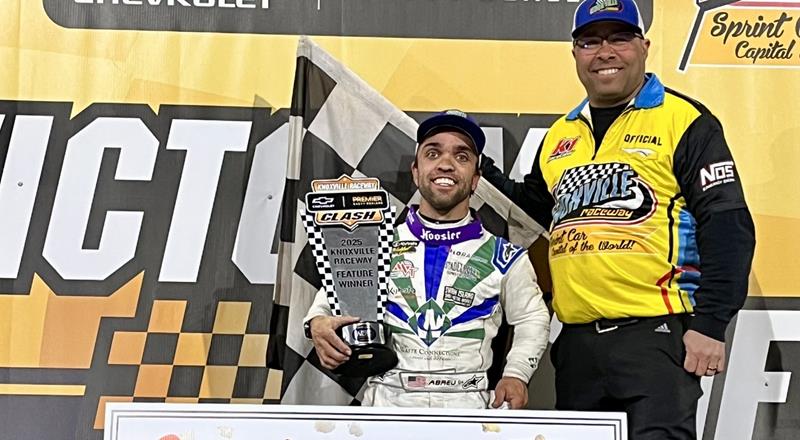 Rico Abreu Holds Off Larson to Win Premier Chevy Dealers Clash at