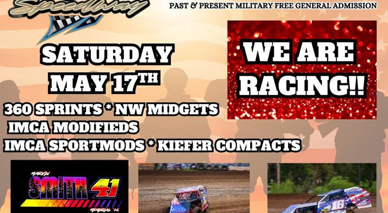 COTTAGE GROVE SPEEDWAY IS RACING TONIGHT, SATURDAY, MAY 17TH!!