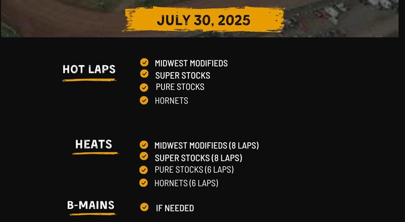 Order of Events for 7/30/2025