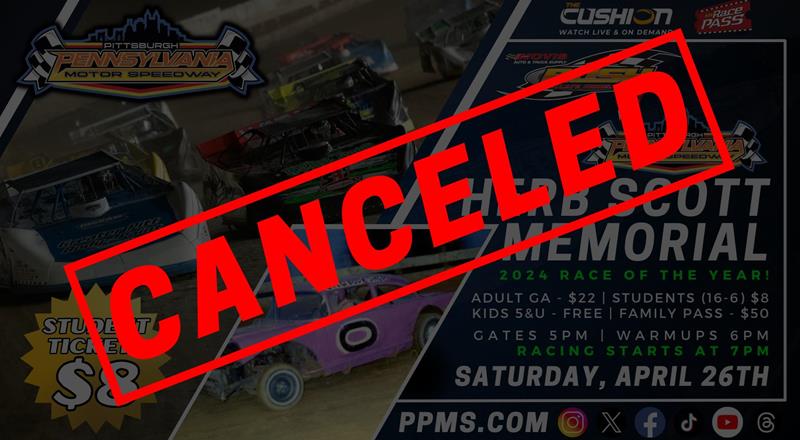 Rain Claims Victory Again; Herb Scott Memorial Canceled