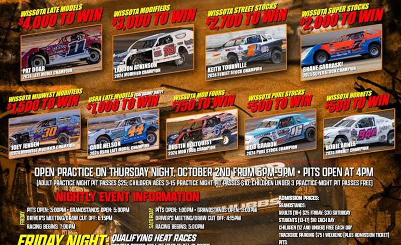 Details for Fall Classic at Ogilvie Raceway Announced