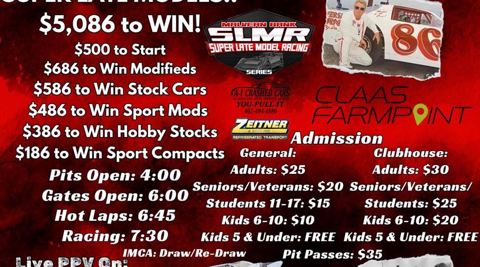 SLMR Returns to Park Jefferson Speedway for Bill Kirk Memorial Race Friday August 15th!