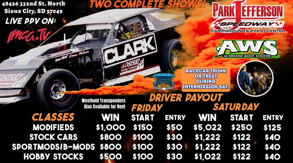 Final Weekend of the Year Friday and Saturday (Plus Trunk or Treat) at Park Jefferson!