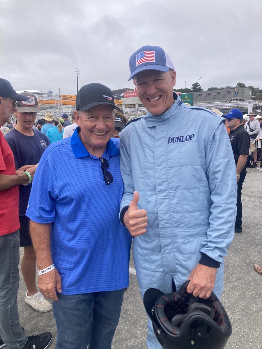 Ken meeting Justin Gurney at WeatherTech Raceway Laguna Seca on Saturday, August 16.
