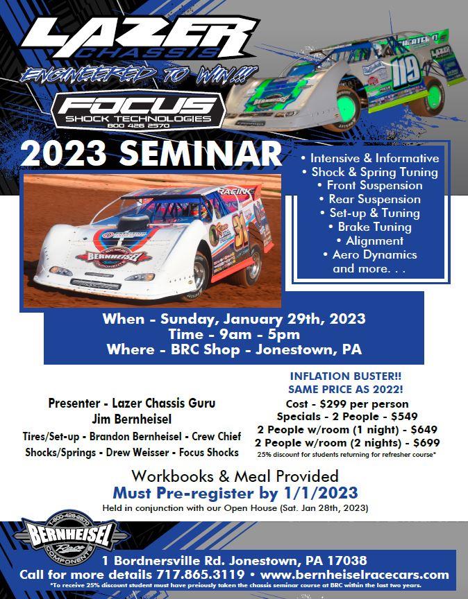 2023 Lazer Chassis Seminar Set for Jan. 29