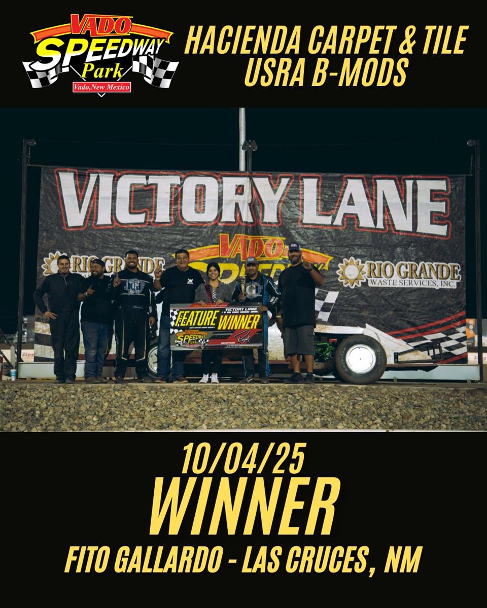 Fito Gallardo rallies for pair of checkered flags at Vado Speedway Park