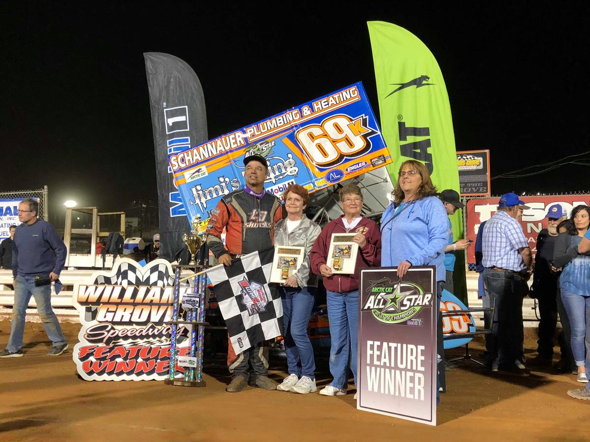 Lance Dewease wins Tommy Hinnershitz Memorial from row seven