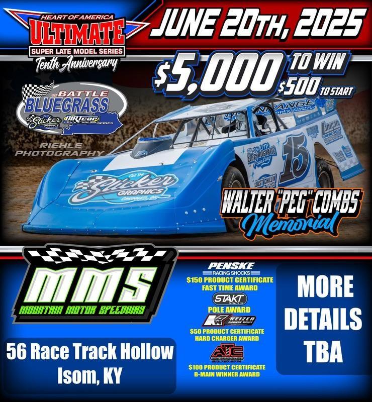 Mountain Motor Speedway Adds Walter “Peg” Combs Memorial for Friday June 20th