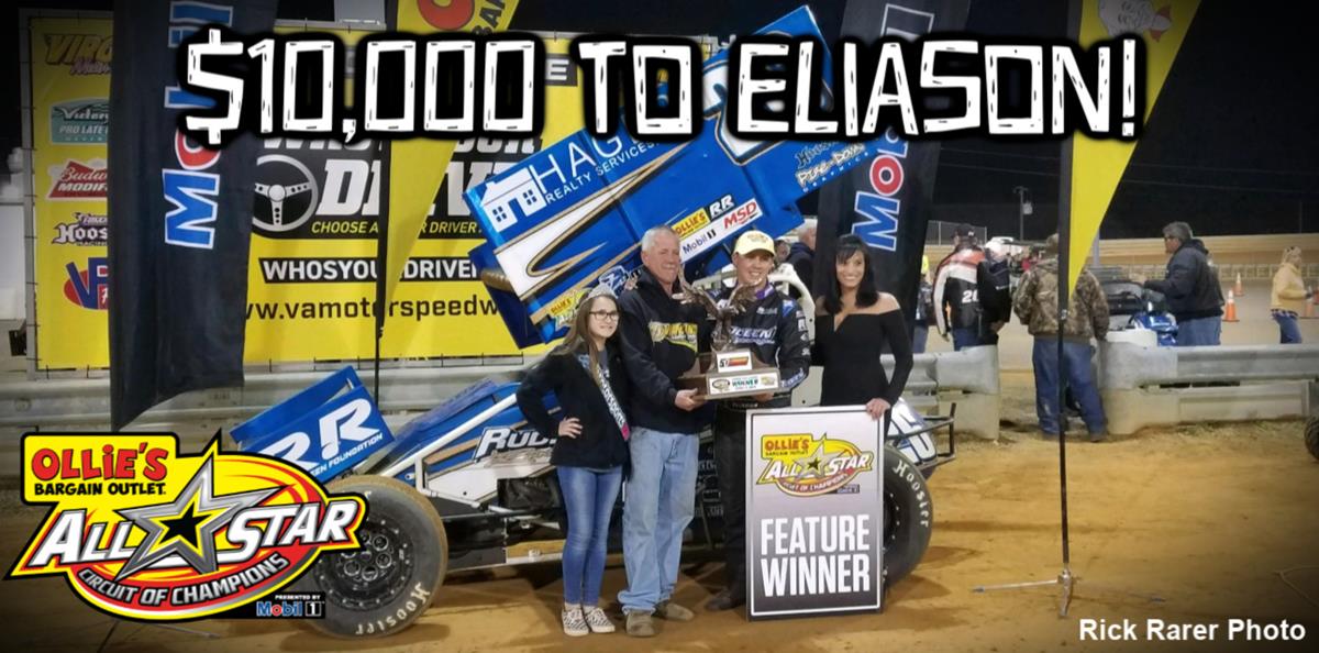 Cory Eliason opens 2019 All Star championship points season with $10,000 victory at Virginia Motor Speedway