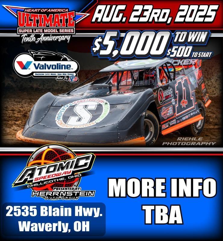 Valvoline American LM Iron-Man Series & Ultimate HoA Set to co-sanction Atomic on August 23