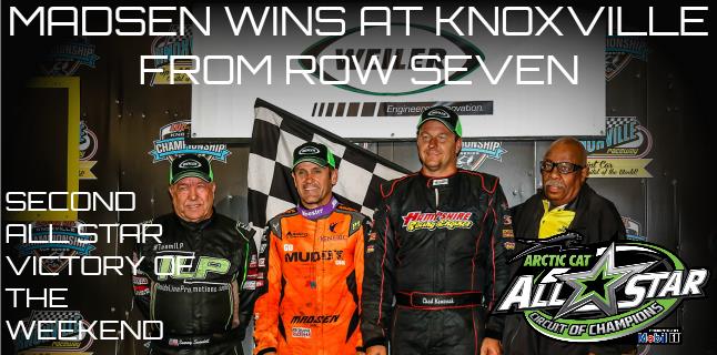 Kerry Madsen goes back-to-back with the All Star Circuit of Champions with win at Knoxville Raceway