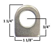 A&A Brake Line Tab, 5/8" Hole .100" Steel 4/Pack