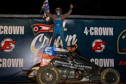 Courtney Doubles Up at Four Crown Nationals – Ready for Three-Race USAC Sprint Car Set this Weekend