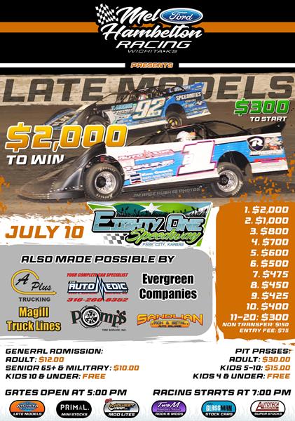 Important info for Late Model show this Saturday 7/10!!!