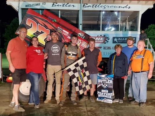 Adams Produces First Win During 410 Sprint Car Debut