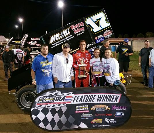 CARSON MACEDO DOMINATES DODGE COUNTY FOR FIRST CAREER BUMPER TO BUMPER IRA SPRINT SERIES WIN!