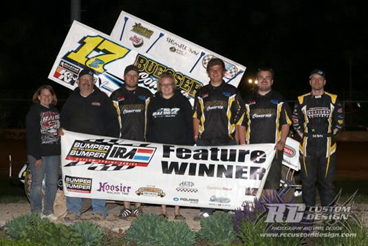 RACING RESUMES! BALOG EXTENDS WIN STREAK IN BUMPER TO BUMPER IRA OUTLAW SPRINTS WITH PLYMOUTH VICTORY