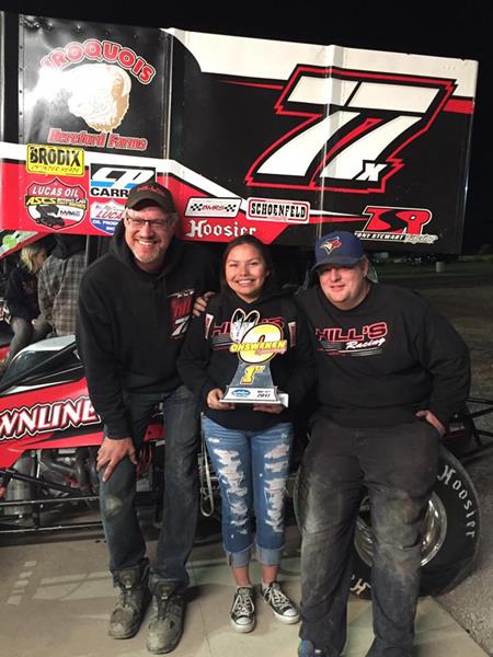 Hill Scores First Career 360ci Winged Sprint Car Win in Return to Home Track