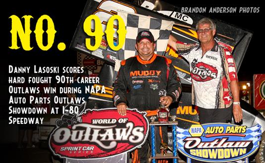 Danny Lasoski Gets 90th Career Win at NAPA Auto Parts Outlaw Showdown at I-80 Speedway