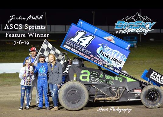 It’s Jordon Mallett By Inches At Big Sky Speedway With The ASCS Frontier Region