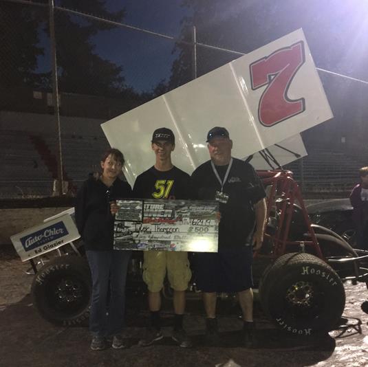 Thompson Hustles From Eighth to Win at Cottage Grove Speedway