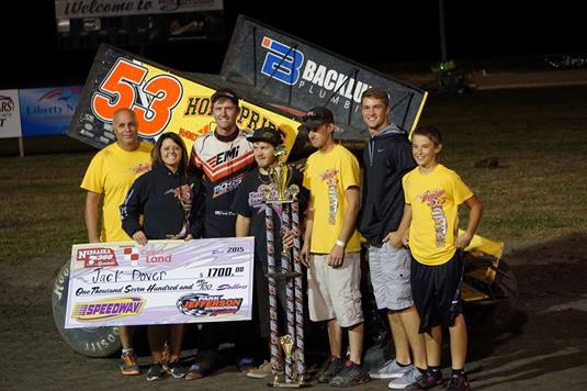 Dover Charges to Nebraska 360 Sprints Win at Park Jefferson International Speedway