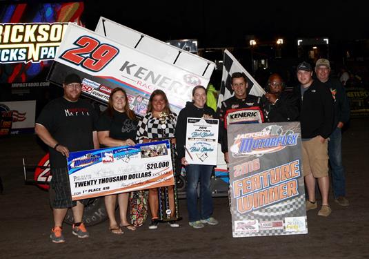 Kerry Madsen Captures $20,000 Prize During Barb Wieskus Classic With National Sprint League at Jackson Motorplex; Bakker and Smith Also Win