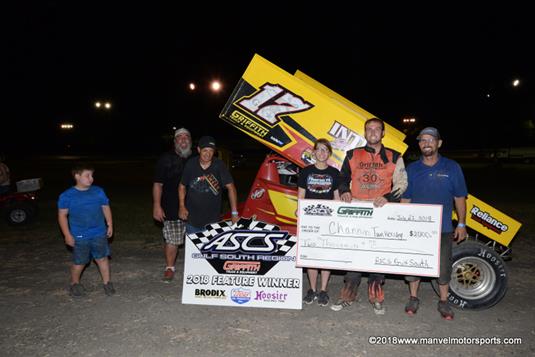 Channin Tankersley Wins With ASCS Gulf South At Battleground Speedway