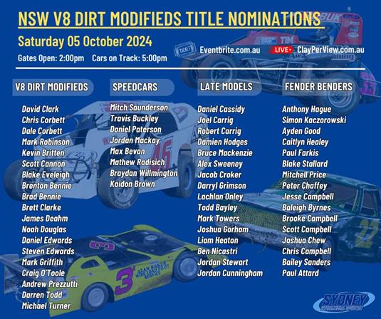 Get Ready for an Action-Packed Night at the NSW V8 Dirt Modifieds Title!