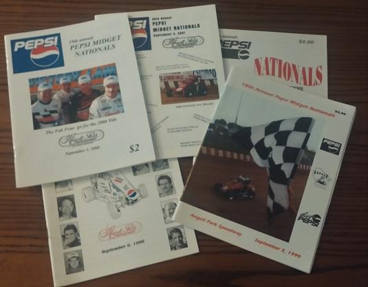 "10th Annual Salute to Harry Turner Saturday at Wilmot Raceway"  "38th Annual Pepsi Midget Nationals Sunday at Angell Park Speedway"
