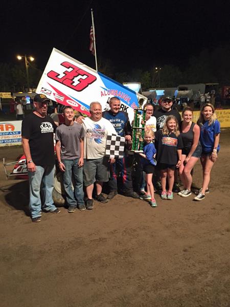 Alumbaugh Wins the 'Tribute to Jesse' with the ASCS Warriors at Double X Speedway