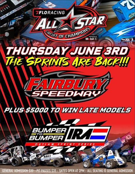 IRA Heads into a Four Day Co-Sanctioned Weekend with Tony Stewart's FloRacing All Star Circuit of Champions