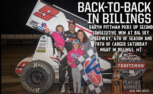 Pittman Goes Back-To-Back at Big Sky Speedway for 6th Win of Season