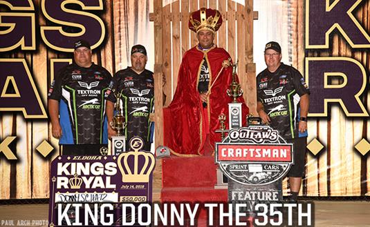Donny Schatz Wins Third Consecutive Kings Royal to Become King Donny the 35th