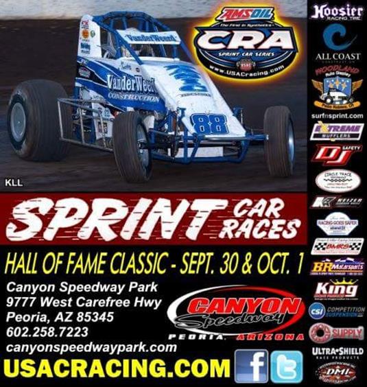 UASC/CRA Sprints Head to Canyon Saturday for Hall of Fame Classic