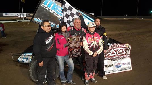 Herrera Dominates ASCS Southwest Sprint Car Shootout in the Desert