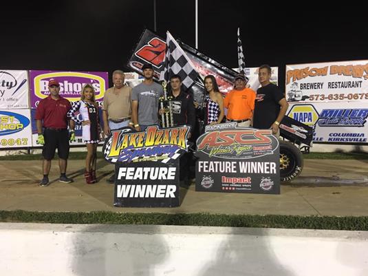 Miles Paulus Leads The Way With The ASCS Warrior Region At Lake Ozark Speedway