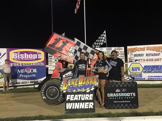 Crockett Sweeps Night to Score First Career Win at Lake Ozark Speedway