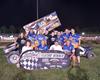 POINT LEADER JEREMY SCHULTZ DELIVERS BIRTHDAY GIFT TO FATHER FROM VICTORY LANE DURING THE 20TH RUNNING OF THE FRANK FILSKOV MEMORIAL RACE AT PLYMOUTH