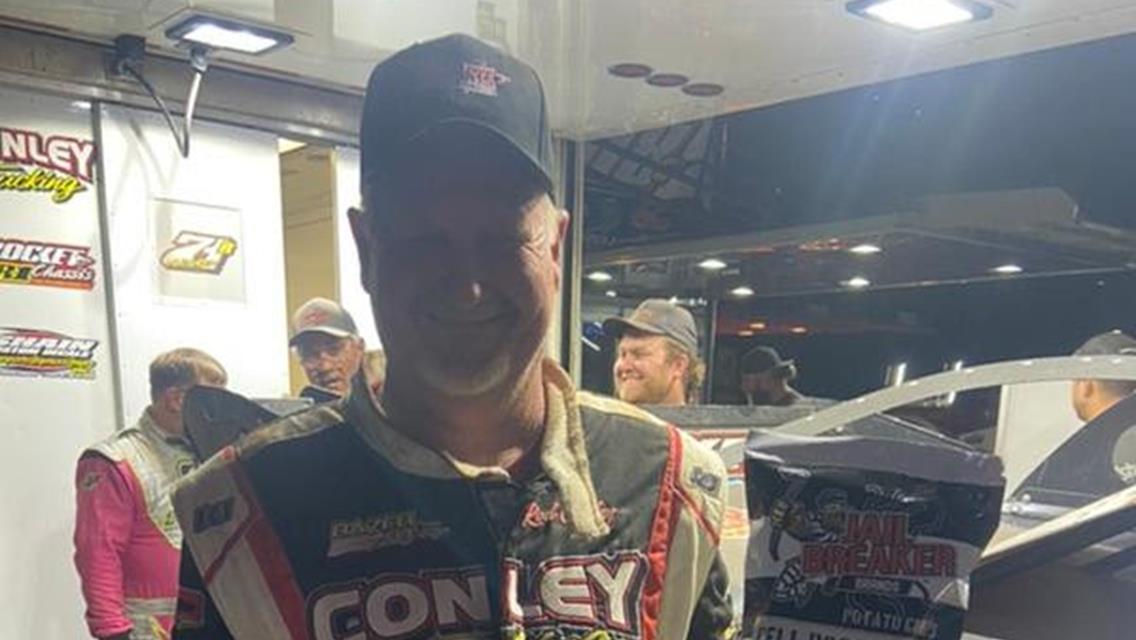 Rod Conley captured his third-career Valvoline American Late Model Iron-Man Series fueled by VP victory during the Third Annual Tim Breeding Memorial at 201 Speedway.