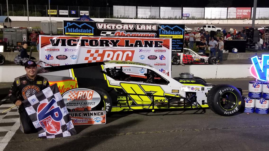 PATRICK EMERLING SCORES ROD SPALDING CLASSIC VICTORY IN RACE OF CHAMPIONS ASPHALT MODIFIED SERIES WIN AT CHEMUNG SPEEDROME THIS PAST SATURDAY NIGHT