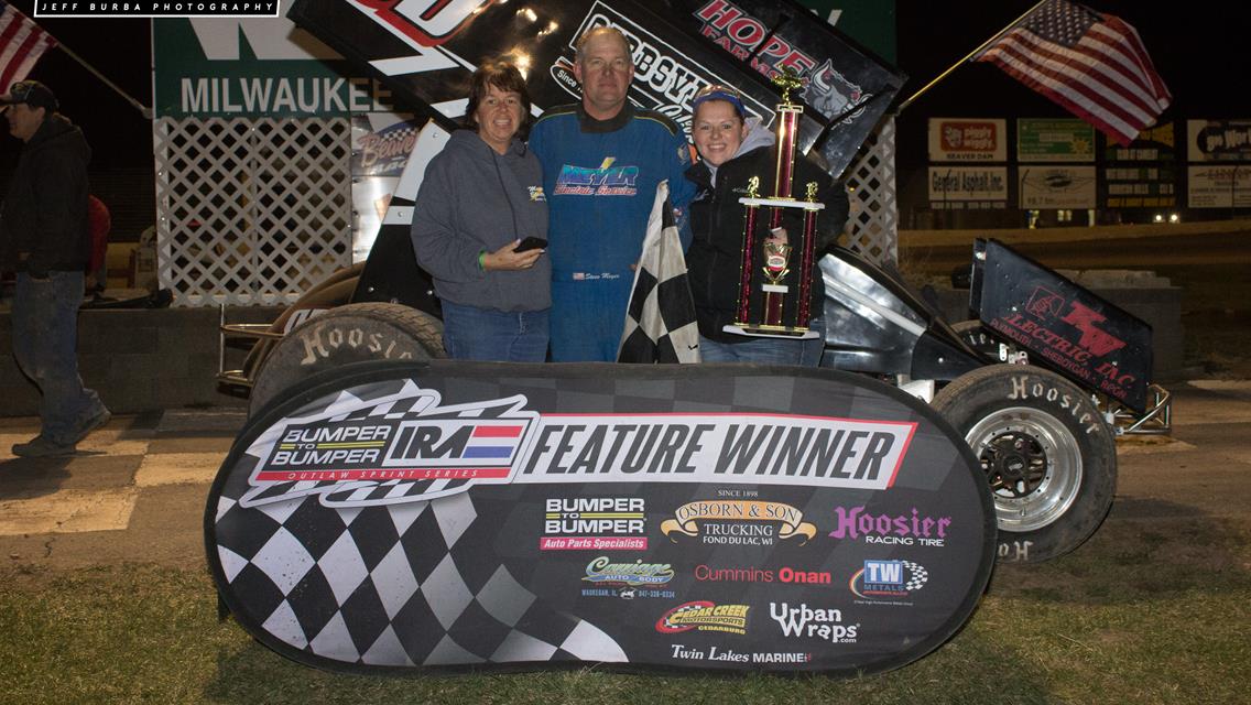 Meyer Wins Opening Night with Bumper to Bumper IRA Sprints