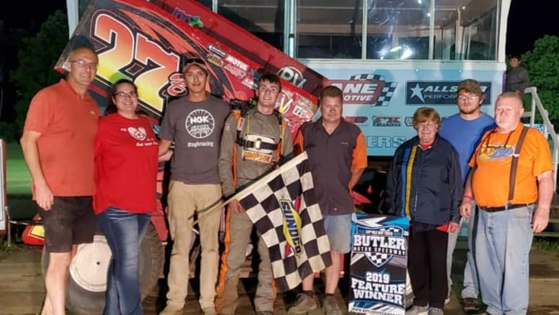Adams Produces First Win During 410 Sprint Car Debut