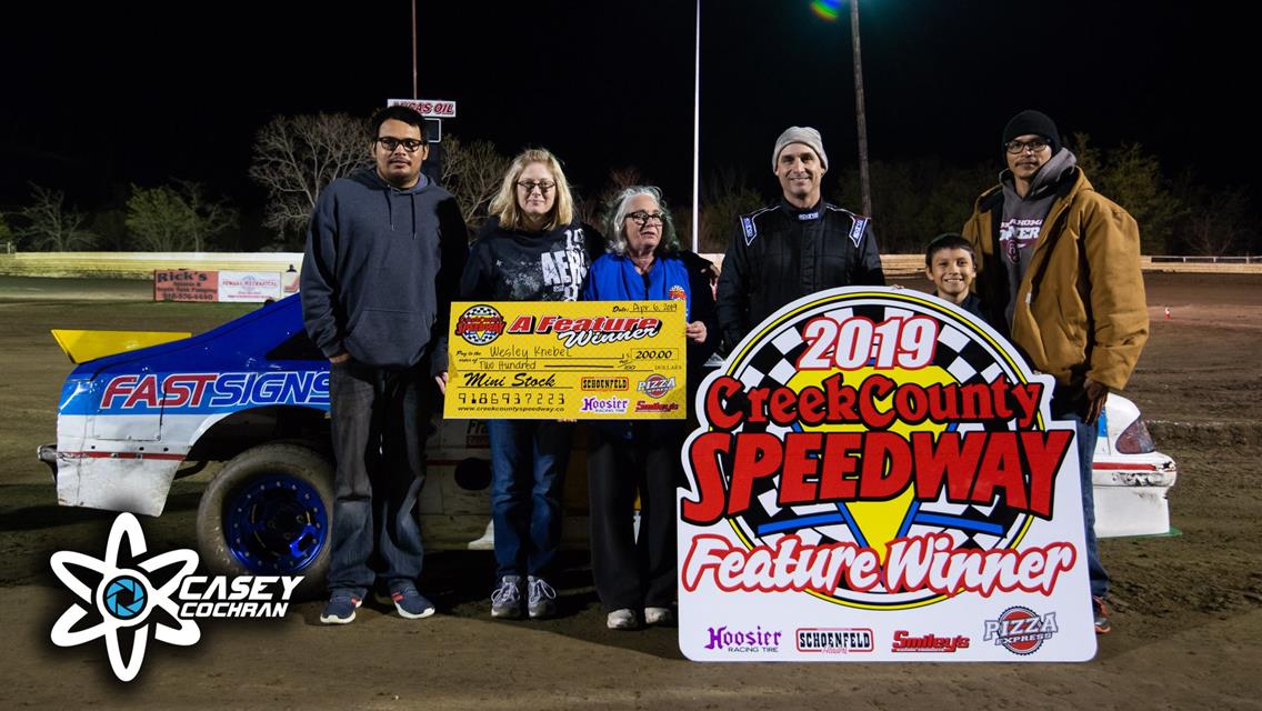 Chappell, Davis, Wilson, Knebel, and Waters Open 2019 Season At Creek County Speedway With Wins