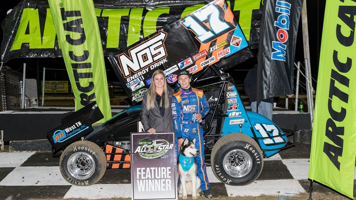 Sheldon Haudenschild goes wire-to-wire against All Stars to claim Bubba Army Winter Nationals finale at Bubba Raceway Park