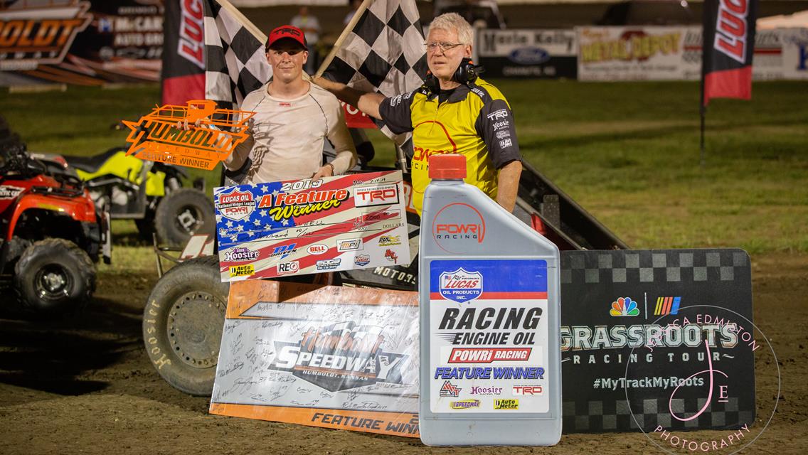 COLWELL CASHES IN FOR FIRST MIDGET WIN AT HUMBOLDT