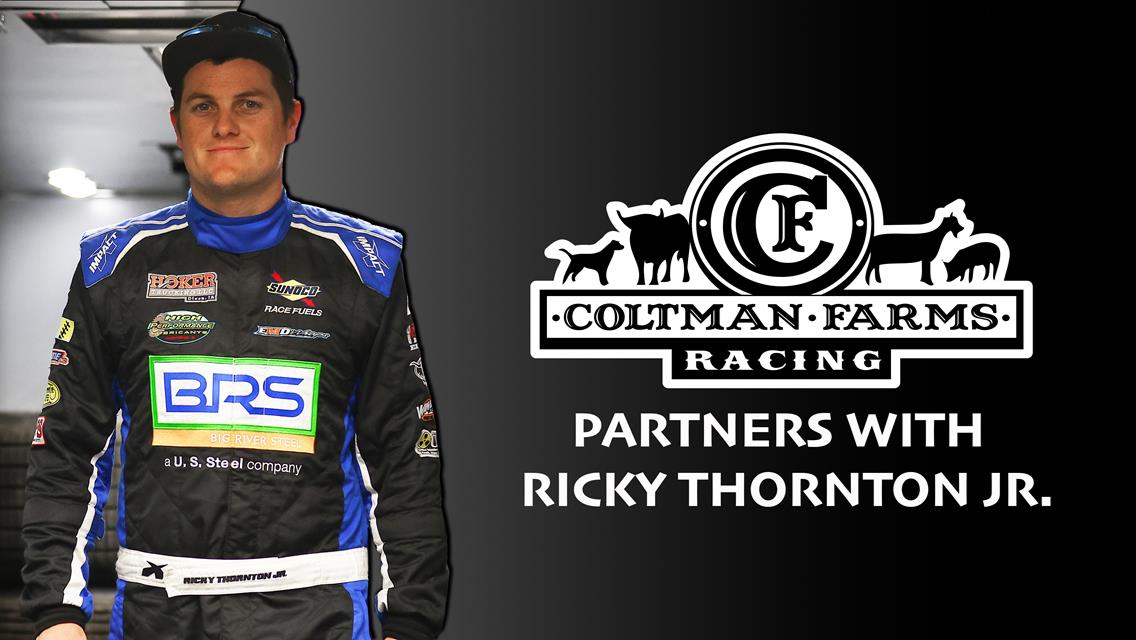 Coltman Farms Racing partners with Dirt Late Model star Ricky Thornton Jr.