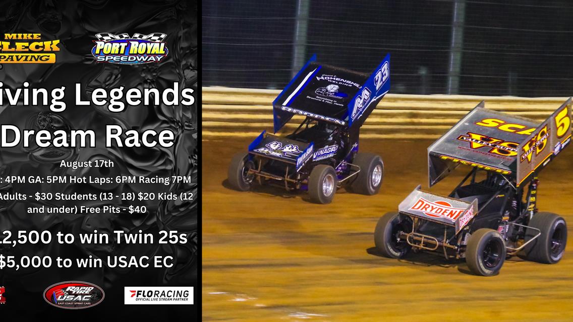 18th Annual Living Legends Dream Race Presented by Mike Cleck Paving is ON!